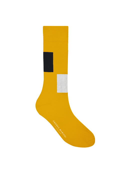 calzino-mid-calf-specchio-giallo